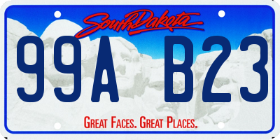 SD license plate 99AB23