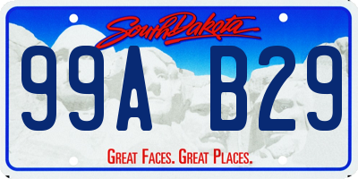 SD license plate 99AB29