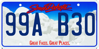 SD license plate 99AB30