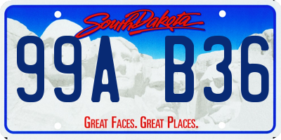 SD license plate 99AB36