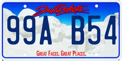 SD license plate 99AB54