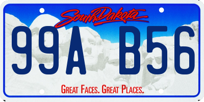 SD license plate 99AB56