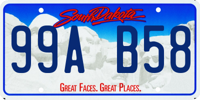 SD license plate 99AB58