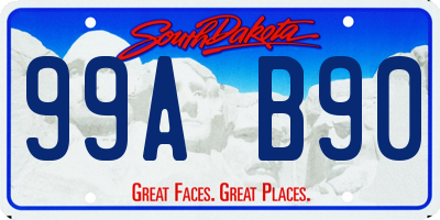 SD license plate 99AB90
