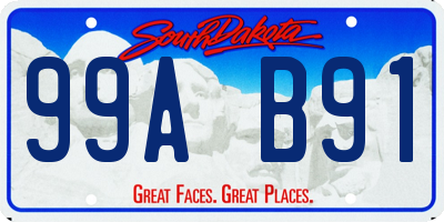 SD license plate 99AB91