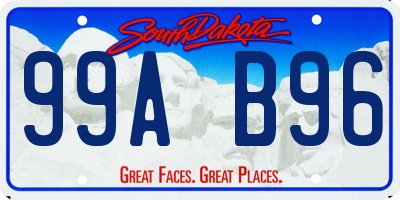 SD license plate 99AB96