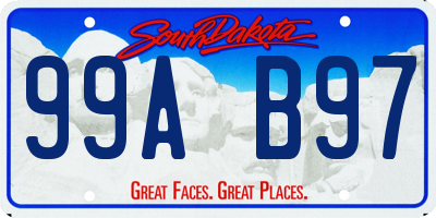SD license plate 99AB97