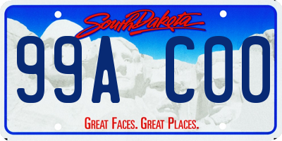 SD license plate 99AC00