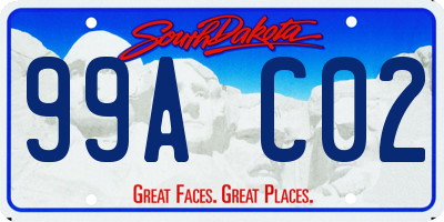 SD license plate 99AC02