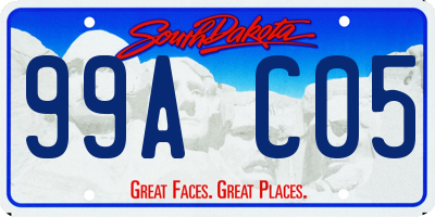 SD license plate 99AC05