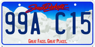 SD license plate 99AC15