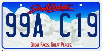 SD license plate 99AC19