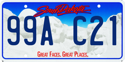 SD license plate 99AC21