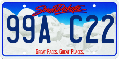 SD license plate 99AC22