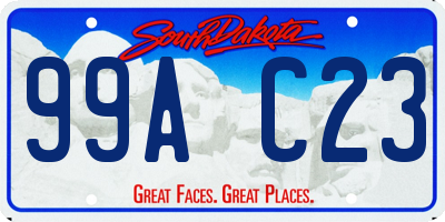 SD license plate 99AC23