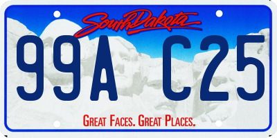 SD license plate 99AC25
