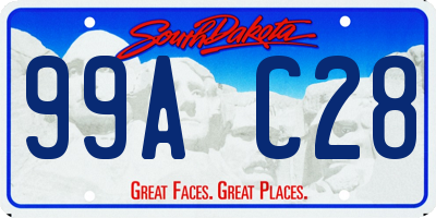 SD license plate 99AC28