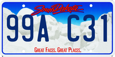 SD license plate 99AC31
