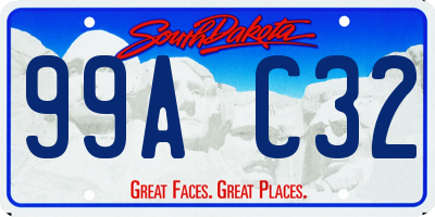 SD license plate 99AC32