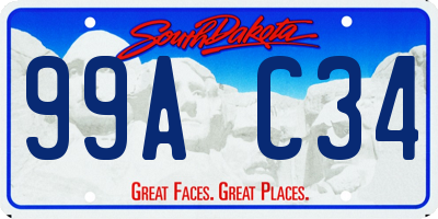 SD license plate 99AC34