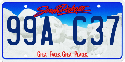SD license plate 99AC37