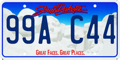 SD license plate 99AC44