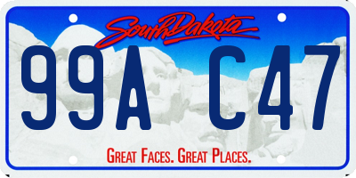 SD license plate 99AC47