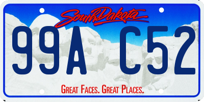 SD license plate 99AC52