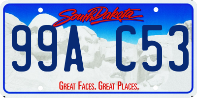 SD license plate 99AC53