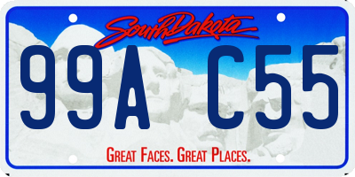SD license plate 99AC55