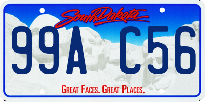 SD license plate 99AC56