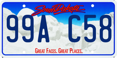 SD license plate 99AC58