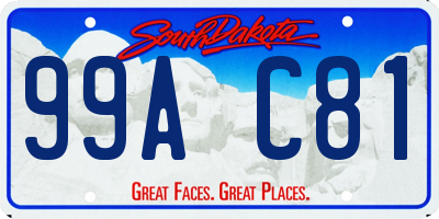 SD license plate 99AC81