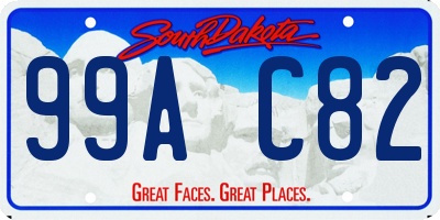 SD license plate 99AC82