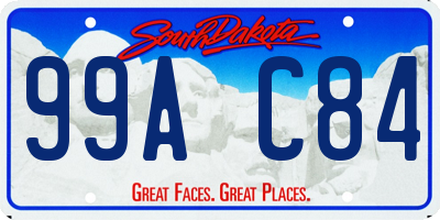 SD license plate 99AC84
