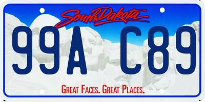 SD license plate 99AC89