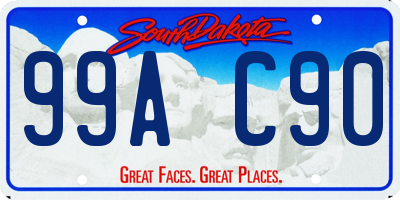 SD license plate 99AC90