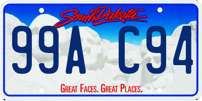 SD license plate 99AC94