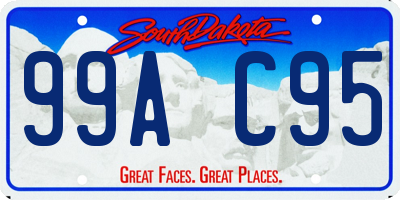 SD license plate 99AC95