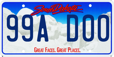 SD license plate 99AD00