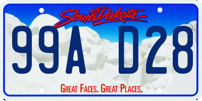 SD license plate 99AD28