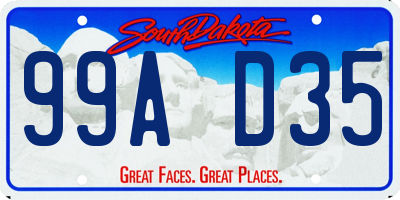 SD license plate 99AD35