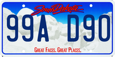 SD license plate 99AD90