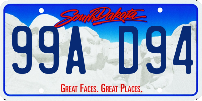SD license plate 99AD94