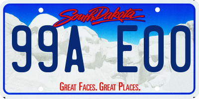 SD license plate 99AE00