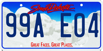 SD license plate 99AE04