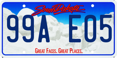 SD license plate 99AE05