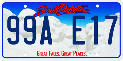 SD license plate 99AE17