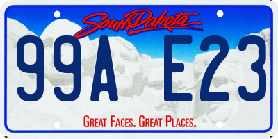 SD license plate 99AE23