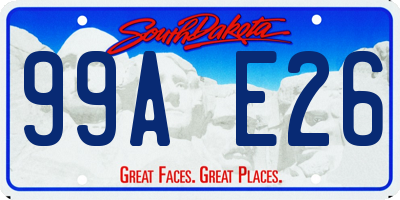 SD license plate 99AE26